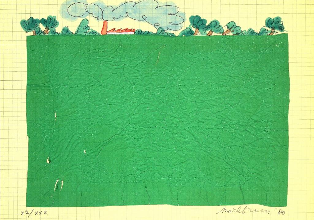 Mark Brusse (1937) Kleur Lithografie "Landscape" Ges Gen Ged, Antiek en Kunst, Ophalen of Verzenden