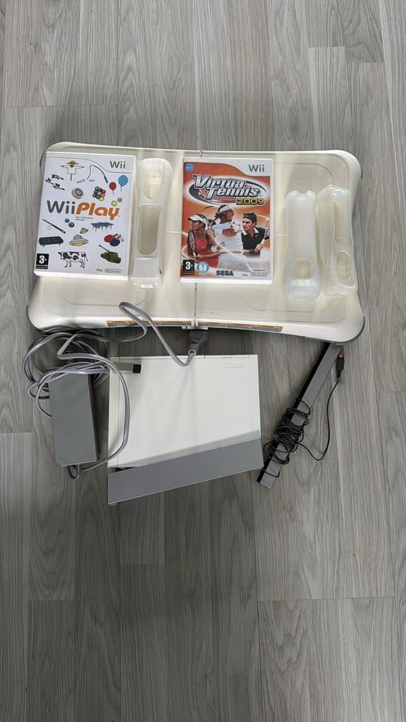 Wii met board, microfoon en spellen, Ophalen of Verzenden, Gebruikt, Zonder controller, Met games