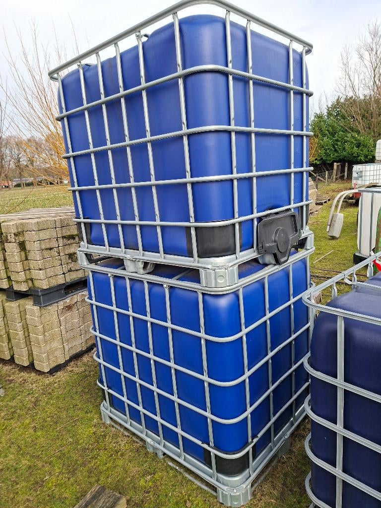IBC    zwart  blauw    wit     transparant  kratten, 150 liter of meer, Ophalen, Zo goed als nieuw, Kunststof