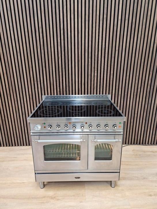Prachtige Rvs Boretti Fornuis keramisch (Gratis bezorgen), Witgoed en Apparatuur, 5258sh, 60 cm of meer, Keramisch, Ophalen of Verzenden