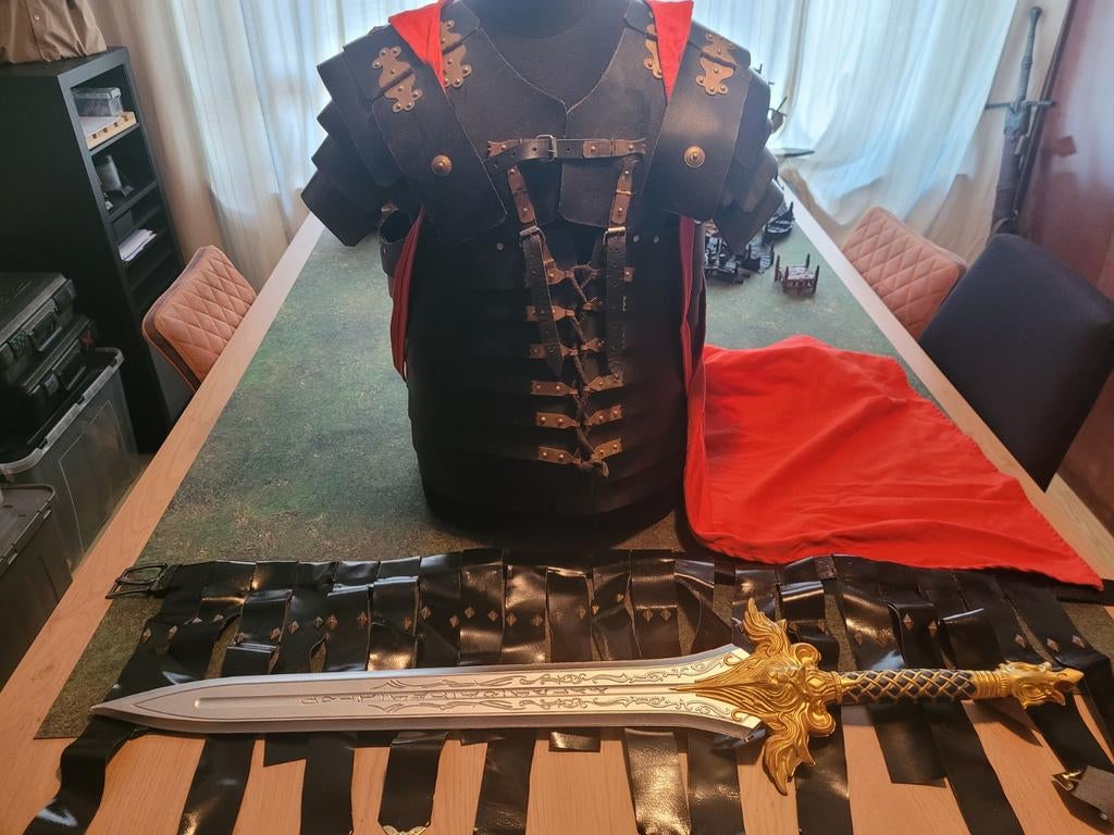 Stoer LARP/Carnavalskostuum met Harnas, & Cape, Ophalen of Verzenden, Nieuw, Pak of Jurk