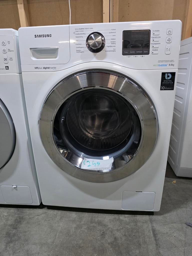 SAMSUNG ECOBUBBLE VRT PLUS 8KG 1400rpm Digital Inverter, Ophalen, 8 tot 10 kg, Refurbished, Voorlader