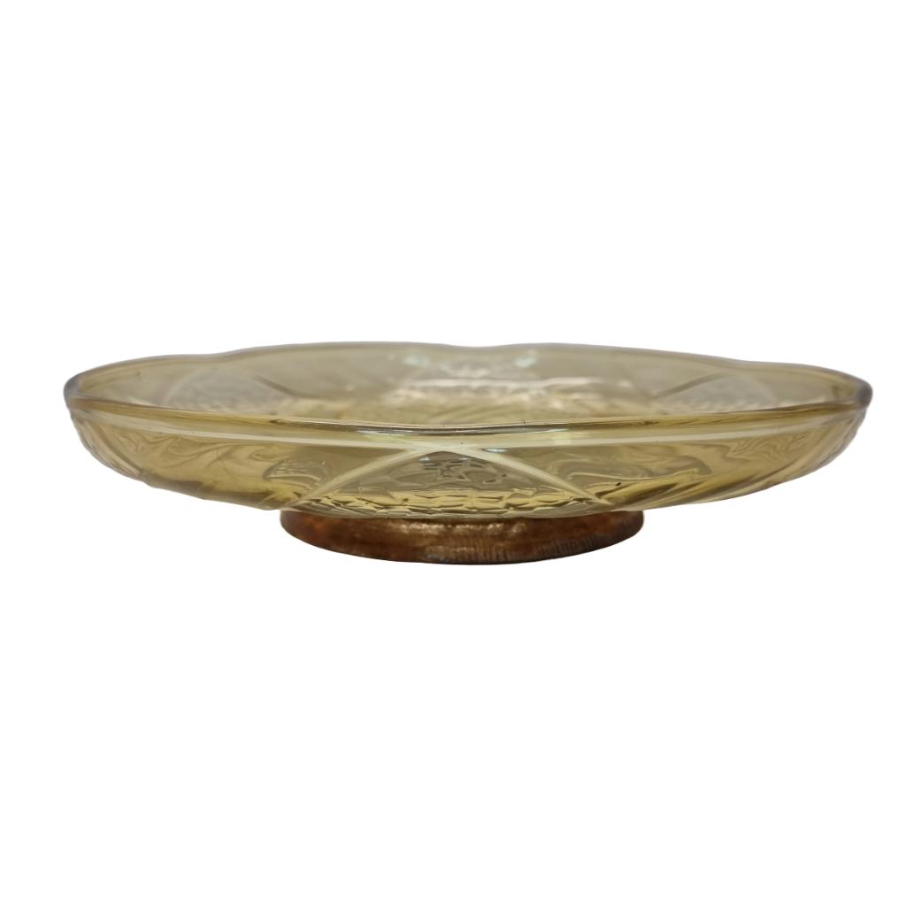 Art Deco glazen schaal op voet, Antiek en Kunst, Antiek | Glas en Kristal, Ophalen of Verzenden