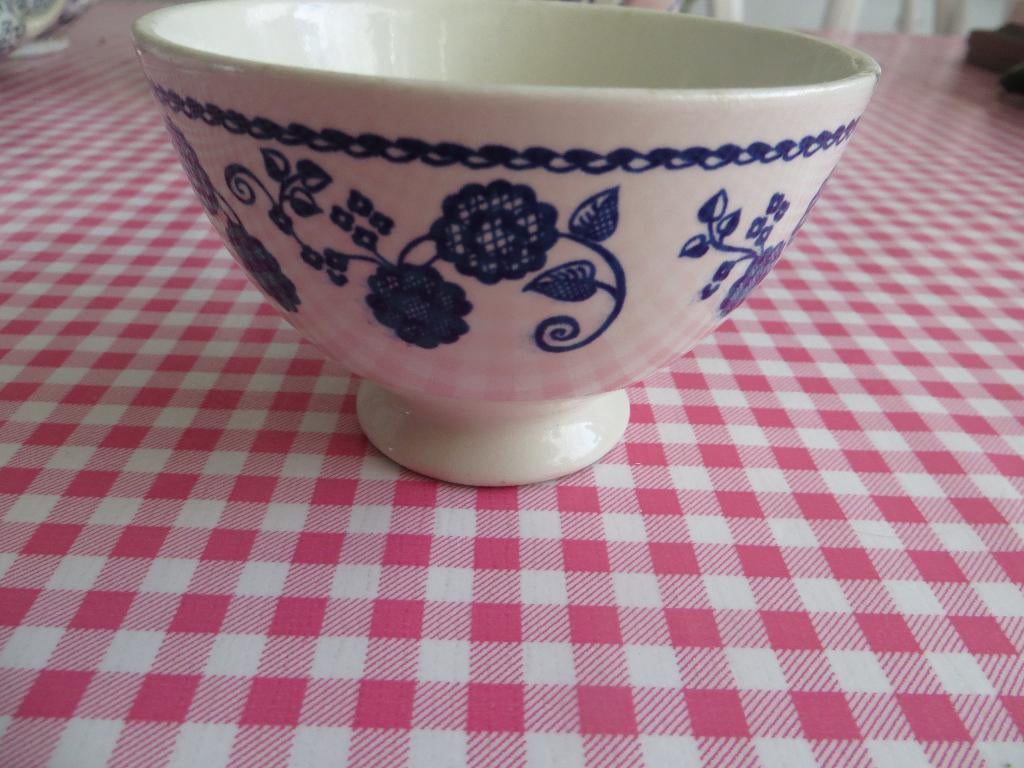 frans kommetje/vintage/blauw/servies/brocante, Antiek en Kunst, Curiosa en Brocante, Ophalen of Verzenden