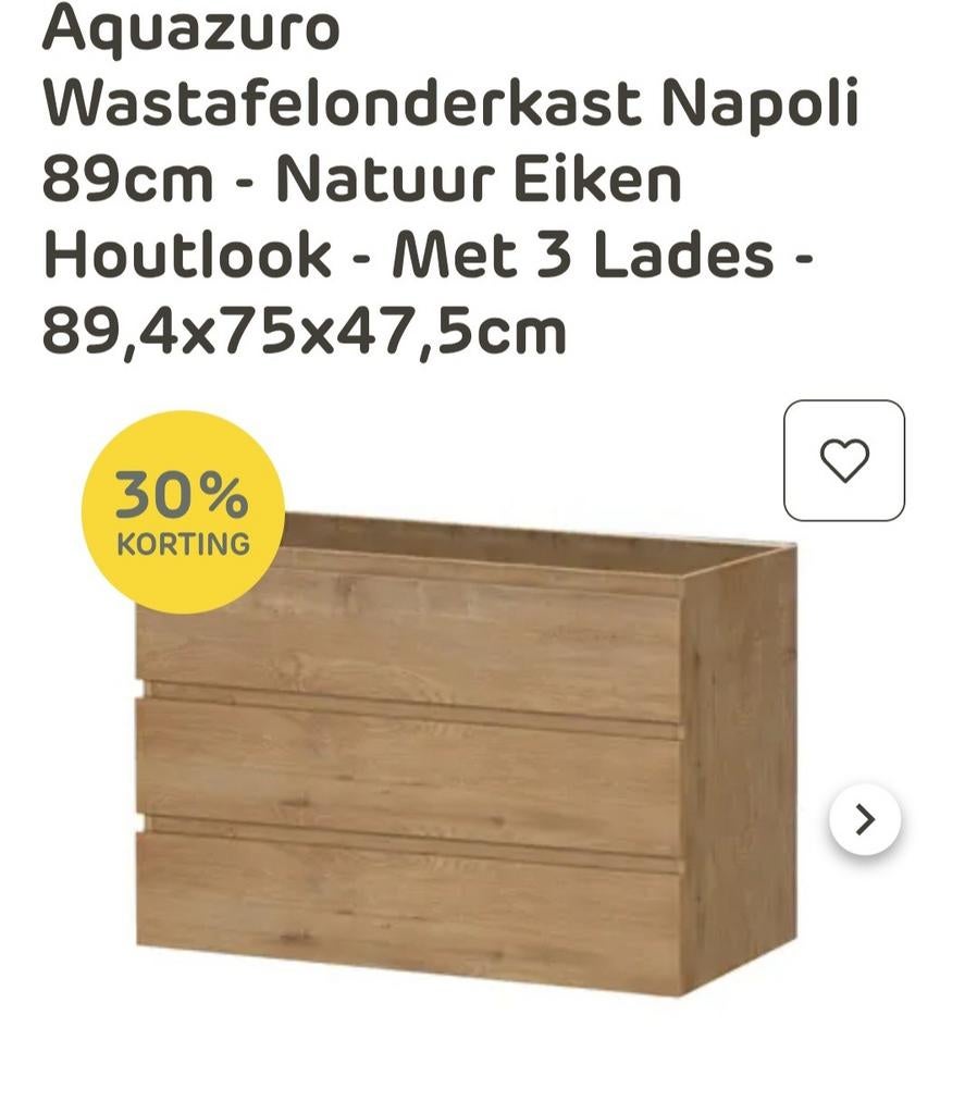 Aquazuro Napoli badkamer meubelset (2) plus wasbak NIEUW, Ophalen of Verzenden, Nieuw, 250 cm of meer, Balken