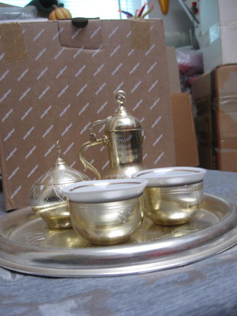 Sier koffie stelletje (souvenir)., Ophalen of Verzenden, Gebruikt, Overige stijlen