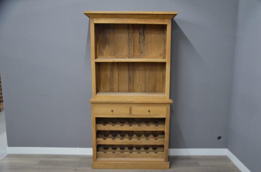 Teak wijnkast 120 cm – teak barkast 120 cm, Ophalen of Verzenden, Nieuw