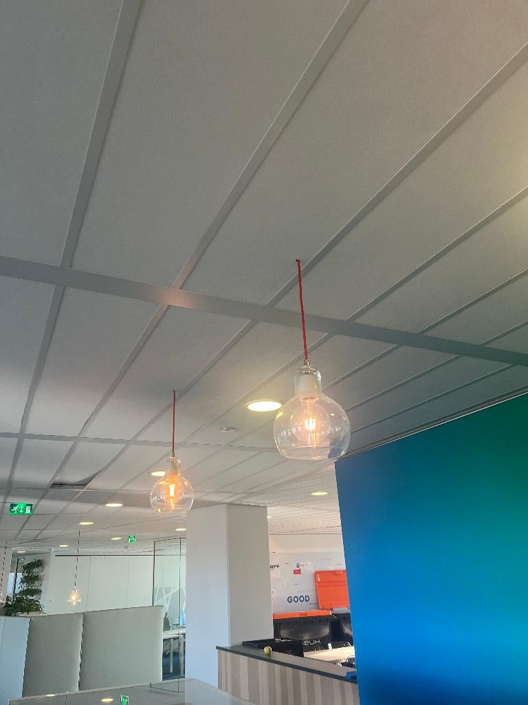 SET - 11 x hanglampen / lampen, 1 set, Ophalen of Verzenden, Gebruikt, Glas