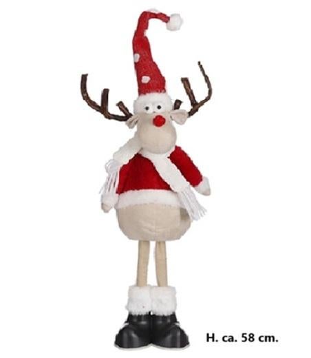 Hert rendier rood Kerstdecoratie H.58, Diversen, Kerst, Verzenden, Nieuw