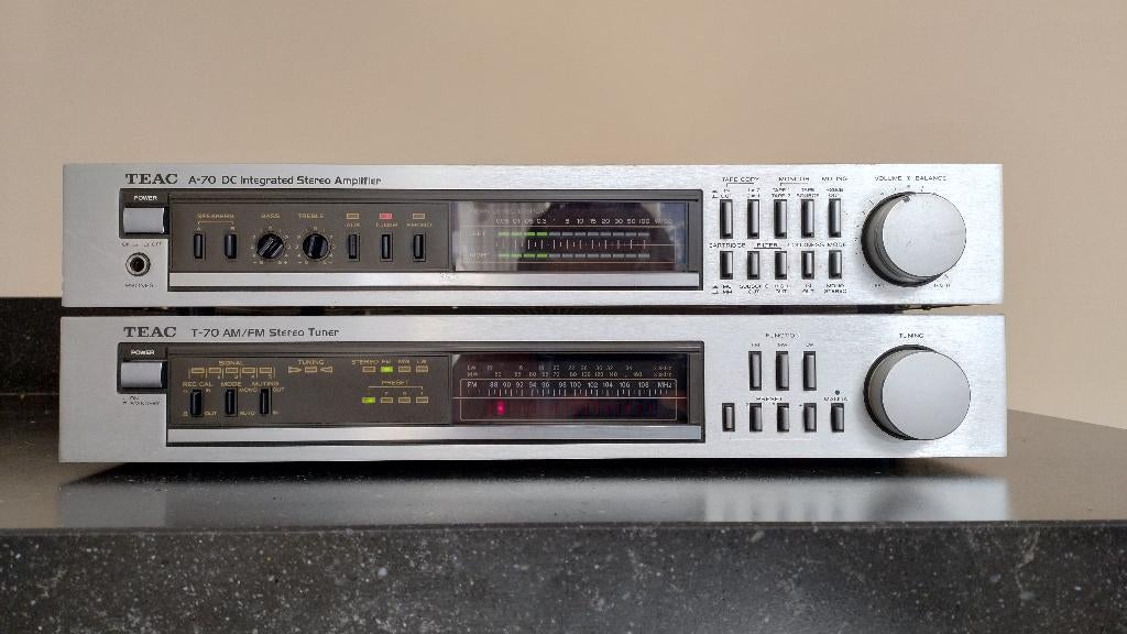 TEAC A70 versterker met T70 tuner, Audio, Tv en Foto, Versterkers en Receivers, Overige merken, Gebruikt, Ophalen of Verzenden