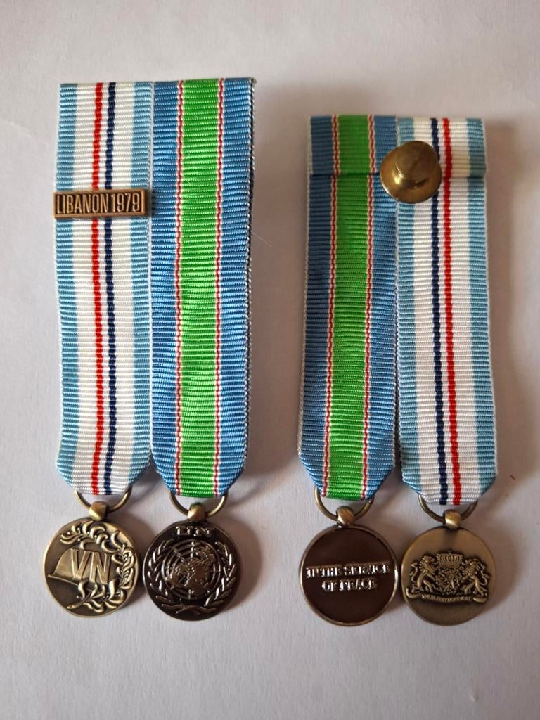 UNIFIL Libanon Medaille Set miniatuur, Verzamelen, Militaria | Algemeen, Ophalen of Verzenden