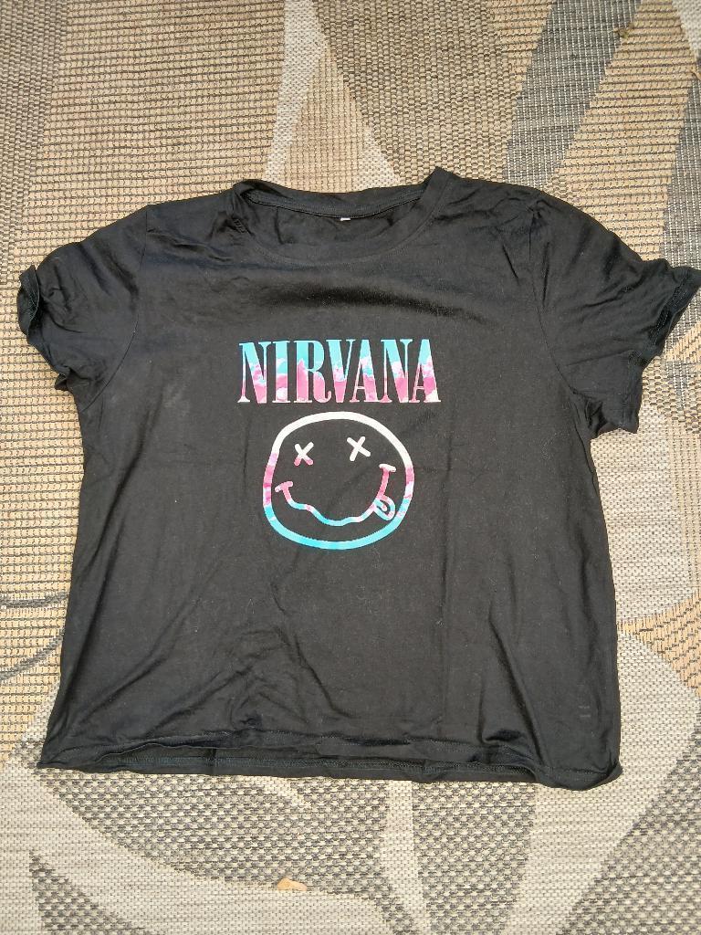 Nirvana t-shirt maat XL, Zwart, Maat 46/48 (XL) of groter, Ophalen of Verzenden, Zo goed als nieuw