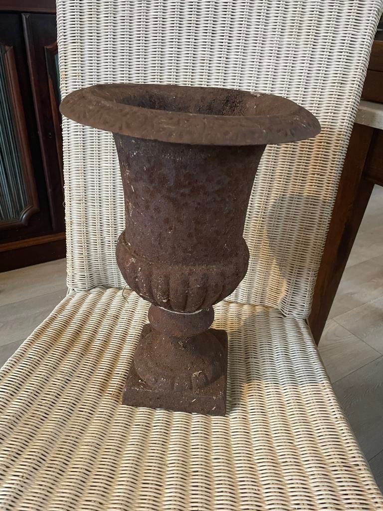 Brocante tuinvaas, Ophalen, Gebruikt