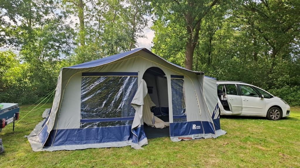 Vouwwagen Raclet Jasmin, Caravans en Kamperen, Vouwwagens, Ophalen, Blauw, Raclet, Aanwezig