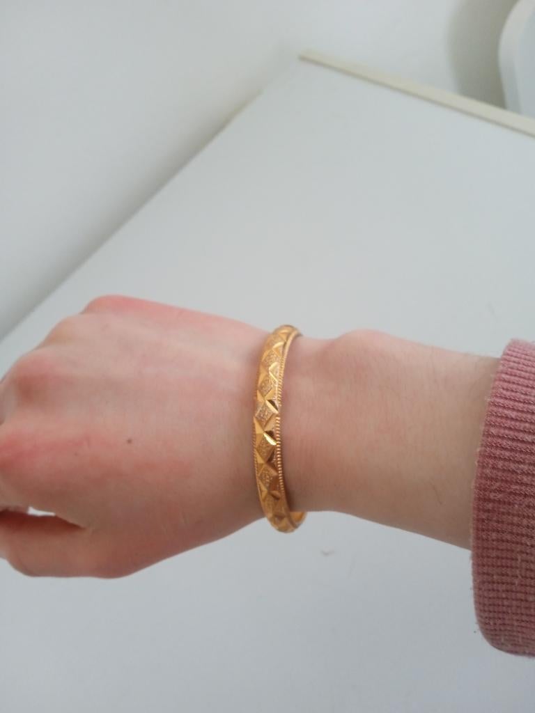 Gouden look armband, Ophalen of Verzenden, Nieuw, Goud, Overige materialen