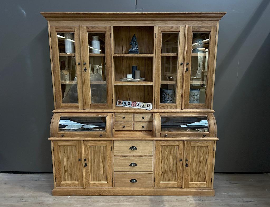 Eiken buffetkast Bastiaan, Nieuw bij Kast2go, Landelijk,klassiek, modern, 200 cm of meer, Eikenhout, Nieuw