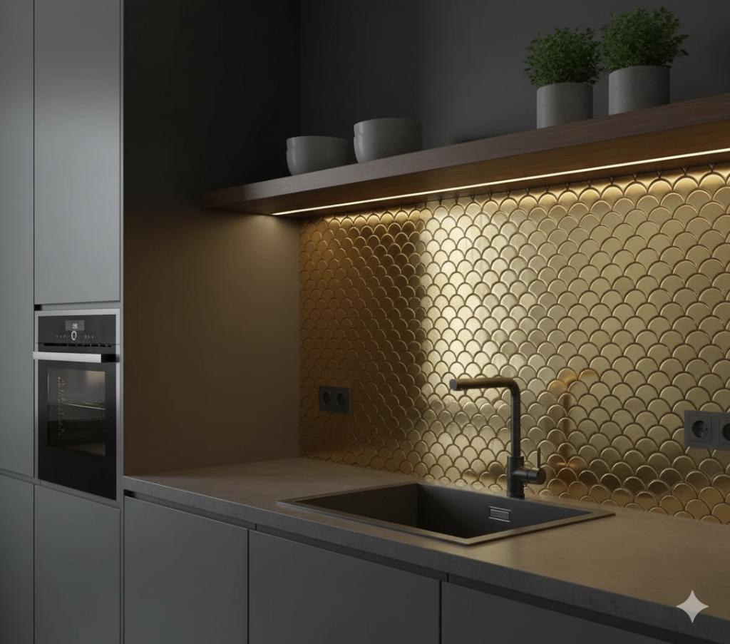 Glasmozaïek Waaier 68x61x6mm op voorraad, Overige materialen, Verzenden, Wandtegels, Nieuw