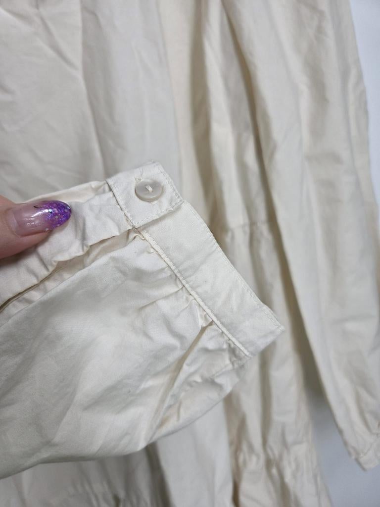 C&A Crèmekleurige Katoenen Jurk - Maat 46, Kleding | Dames, Beige, Maat 46/48 (XL) of groter, Ophalen of Verzenden, Zo goed als nieuw