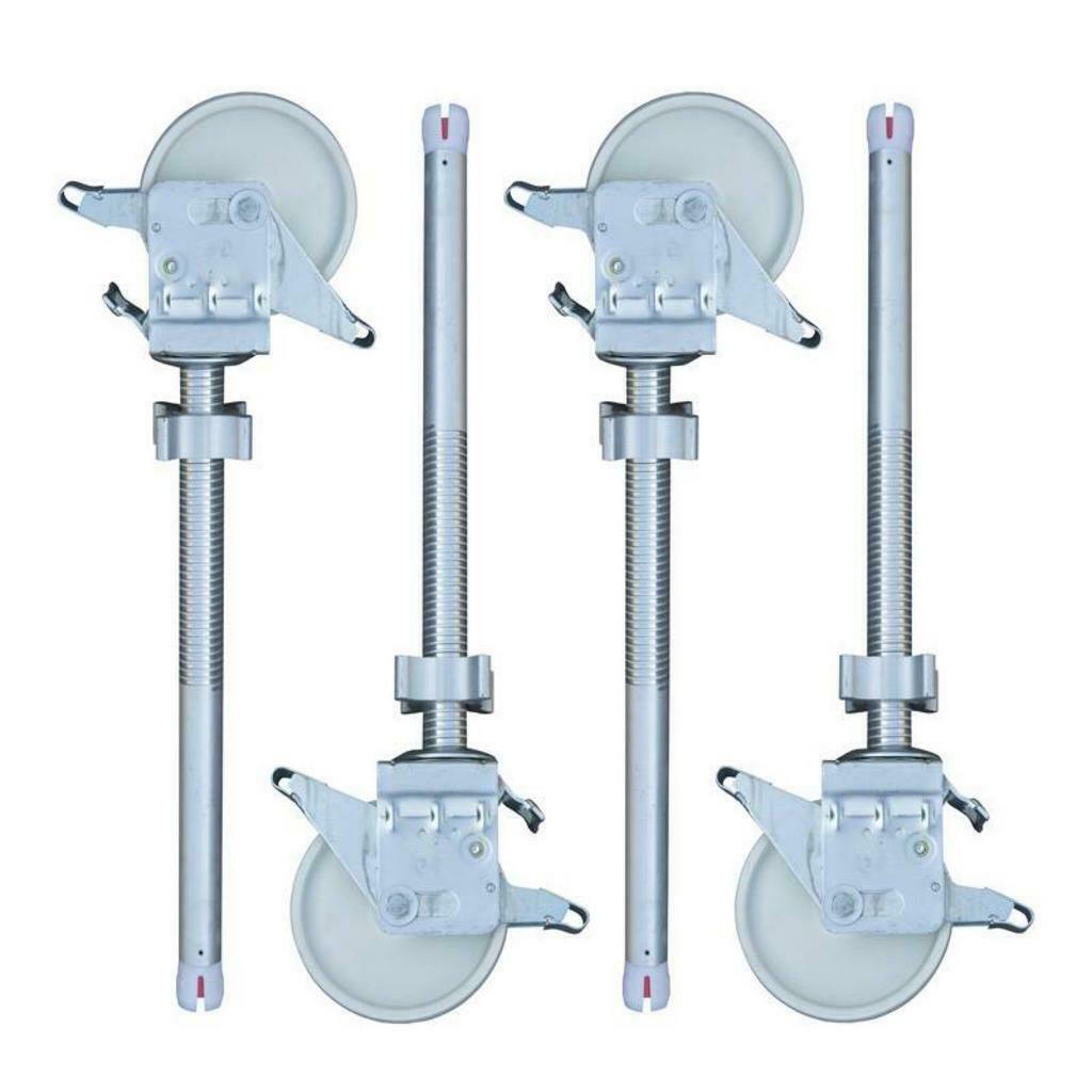 Nieuwe nylon steiger wielen op aluminium spindel, Doe-het-zelf en Verbouw, Ophalen, Nieuw, Rolsteiger of Kamersteiger, Minder dan 2 meter