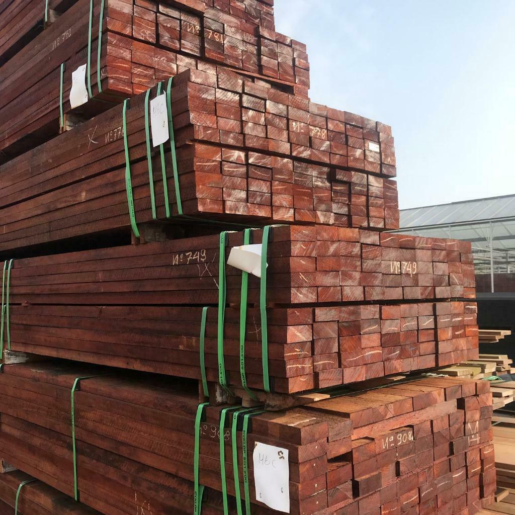 Hardhouten balken en regels bij HTC, u hardhoutspecialist!, Doe-het-zelf en Verbouw, Hout en Planken, Ophalen, Nieuw, Balk, Vuren