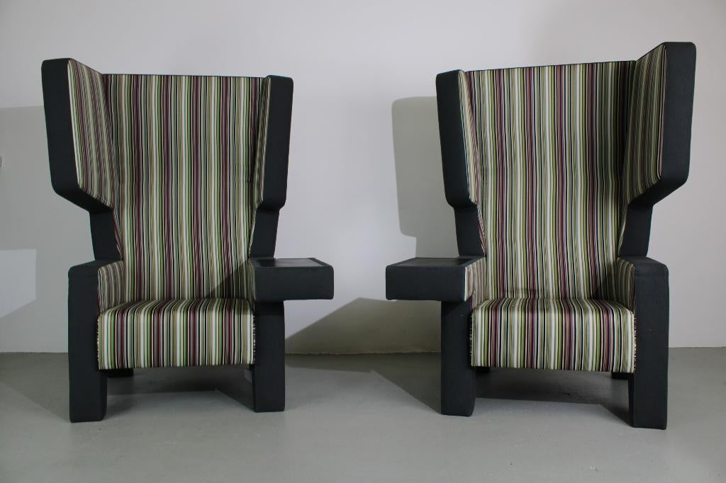 Prooff Earchair Jurgen Bey fauteuils - Paul Smith bekleding, Ophalen, Gebruikt, 75 tot 100 cm, Stof
