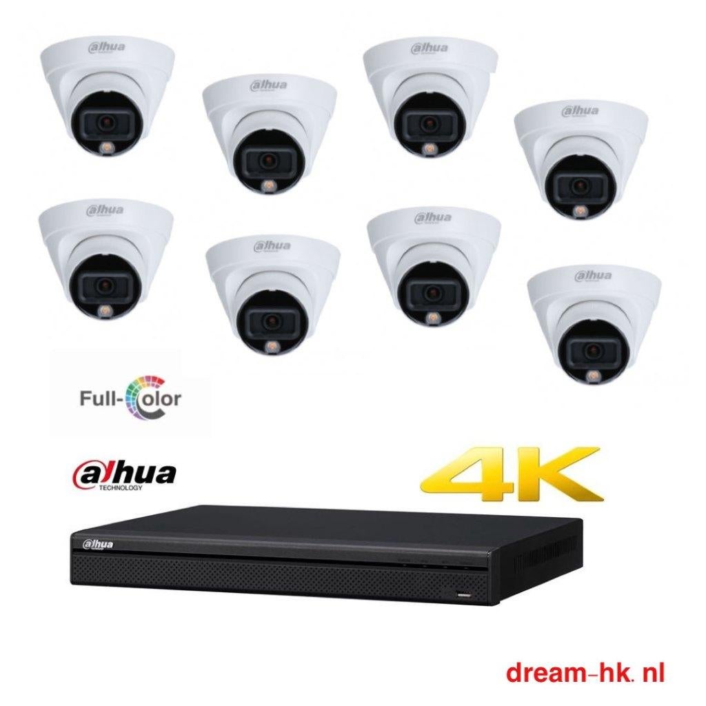 4MP Dahua IP PoE beveiligingscamera set/NVR + 8x camera's