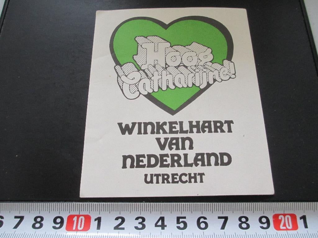 sticker utrecht hoog catharijne winkelhart van nederland, Ophalen, Zo goed als nieuw