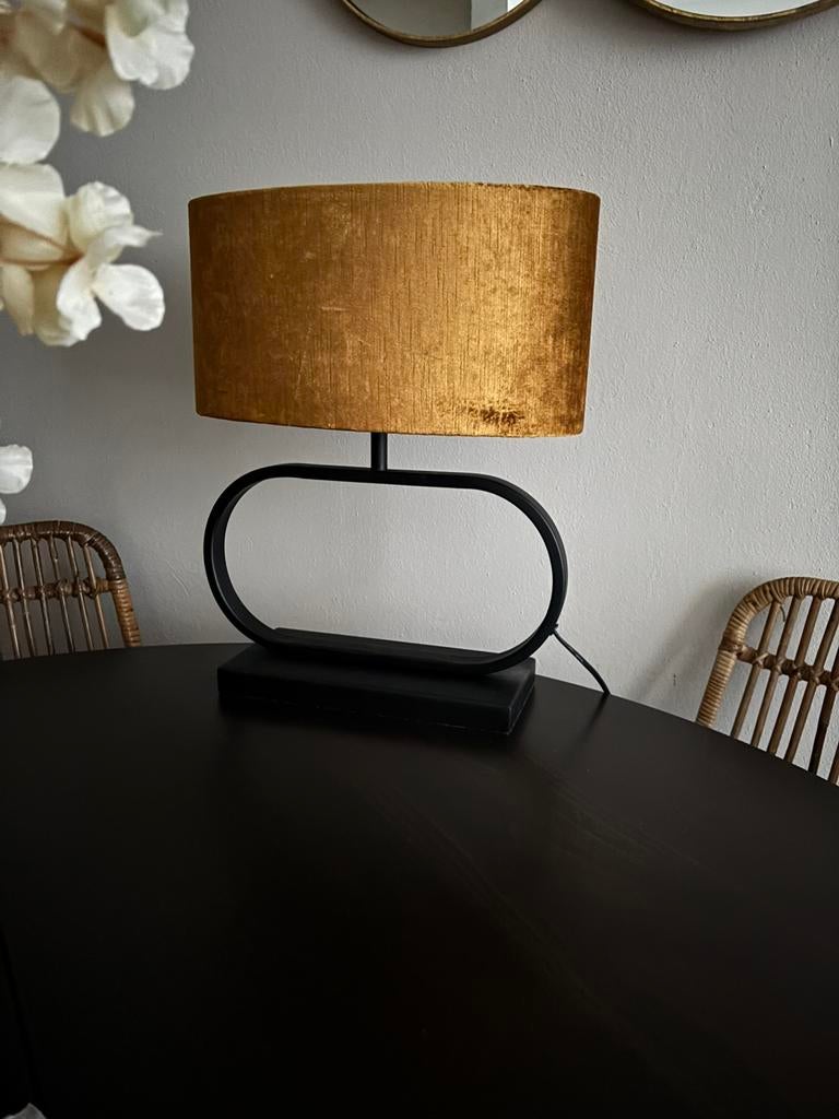 Tafellamp, Huis en Inrichting, Lampen | Tafellampen, Verzenden, Zo goed als nieuw, Metaal, Minder dan 50 cm