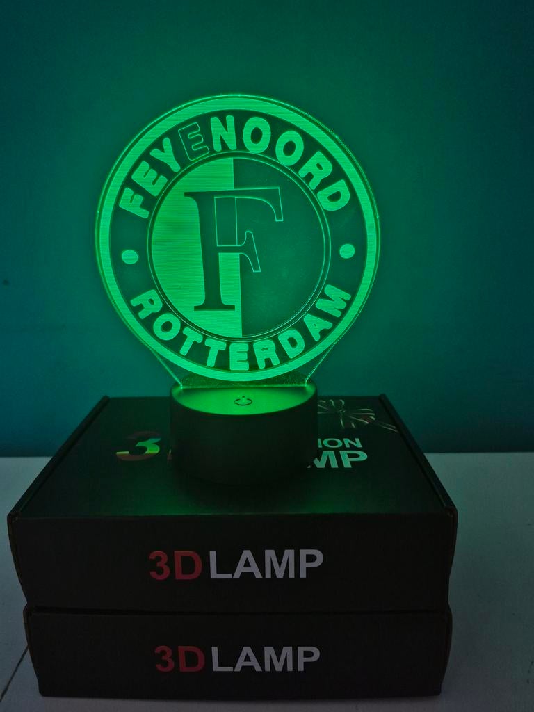 Feyenoord 3d lamp, Ophalen of Verzenden, Nieuw