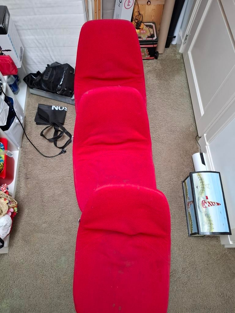 3 Rode Zuiver Stoelen - Gratis Af te Halen, Huis en Inrichting, Ophalen, Gebruikt, Drie, Stof