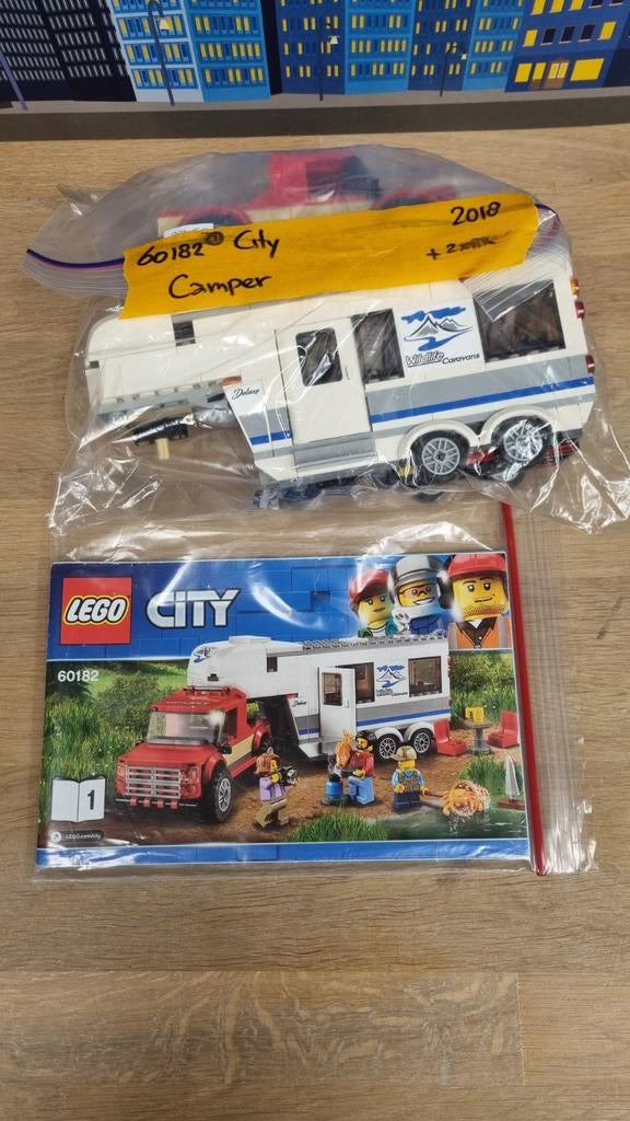 Lego City 60182 Camper - Compleet met boekjes, Ophalen of Verzenden, Zo goed als nieuw, Complete set, Lego