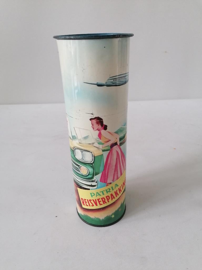 24 cm hoog Patria blikje, Antiek en Kunst, Curiosa en Brocante, Ophalen of Verzenden