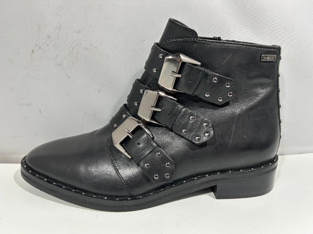 Mexx, maat 38 nieuwe stoere zwart leren biker boots, Kleding | Dames, Schoenen, Mexx, Zwart, Lage of Enkellaarzen, Nieuw