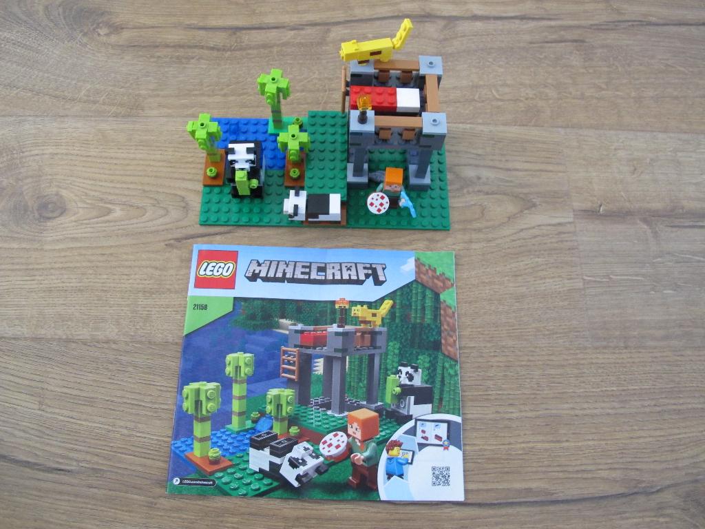 Lego Minecraft 21158 Het pandaverblijf, Ophalen of Verzenden, Zo goed als nieuw, Complete set, Lego