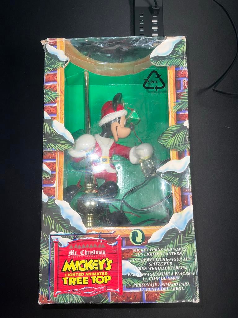 Mr. Christmas Mickey Mouse Kerstboompiek, Verzamelen, Ophalen of Verzenden, Mickey Mouse, Gebruikt, Beeldje of Figuurtje