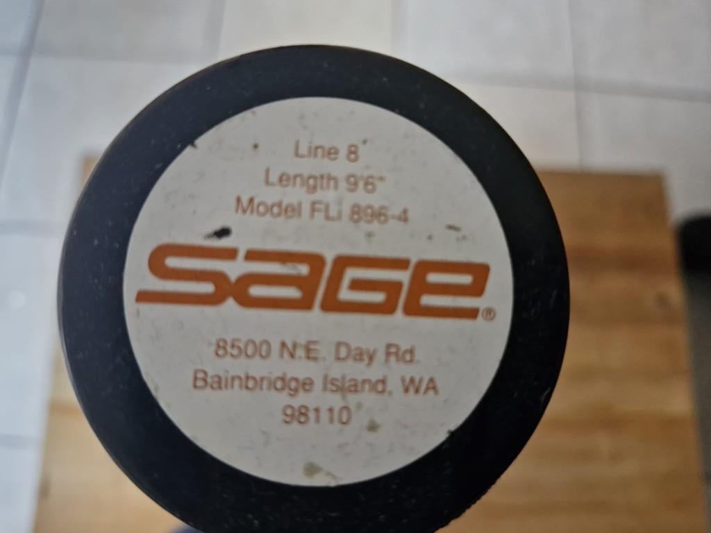 Vliegvishengel Sage 9.6Ft #8, Watersport en Boten, Hengelsport | Vliegvissen, Ophalen of Verzenden, Gebruikt, Overige typen