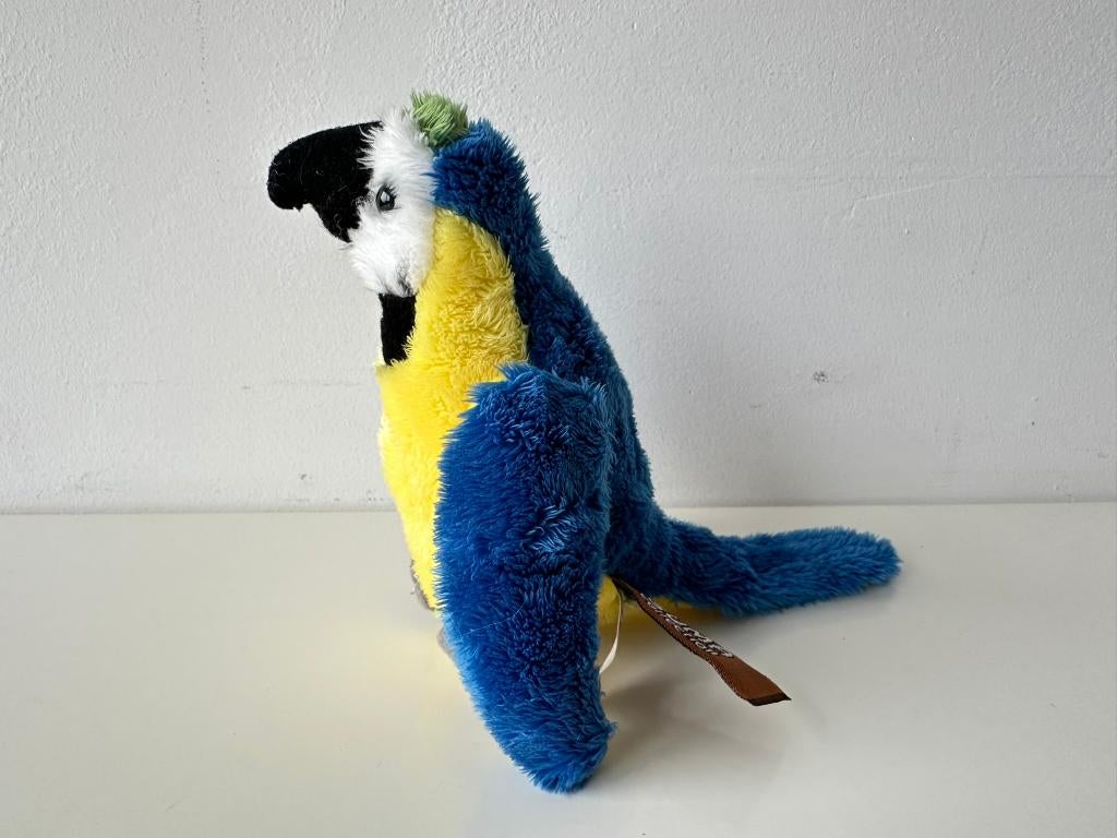 Knuffel papegaai blauw/geel zacht 13-21 cm / Suma Collection, Ophalen of Verzenden, Zo goed als nieuw, Overige typen