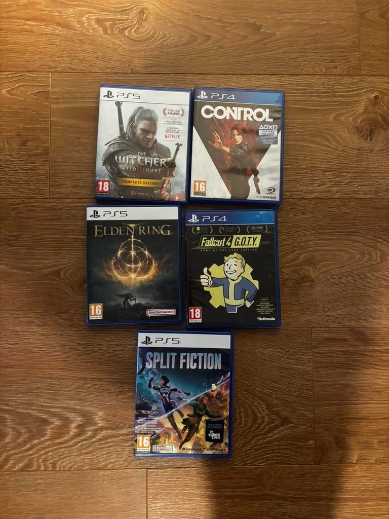 PS4/5 Games Control Fallout Witcher Elden Ring Split Fiction, Ophalen, Zo goed als nieuw