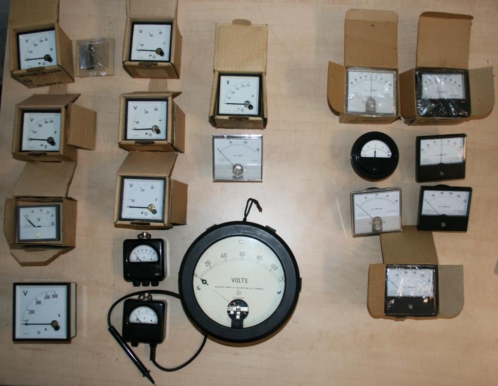 Vintage volt en ampere meters vanaf €48, Ophalen