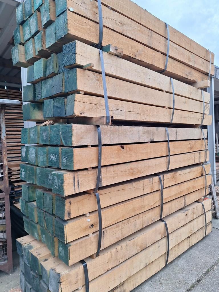 Eiken  palen balken 15x15x245cm €60, - stuk, Tuin en Terras, Ophalen, Nieuw, 250 cm of meer, Balken