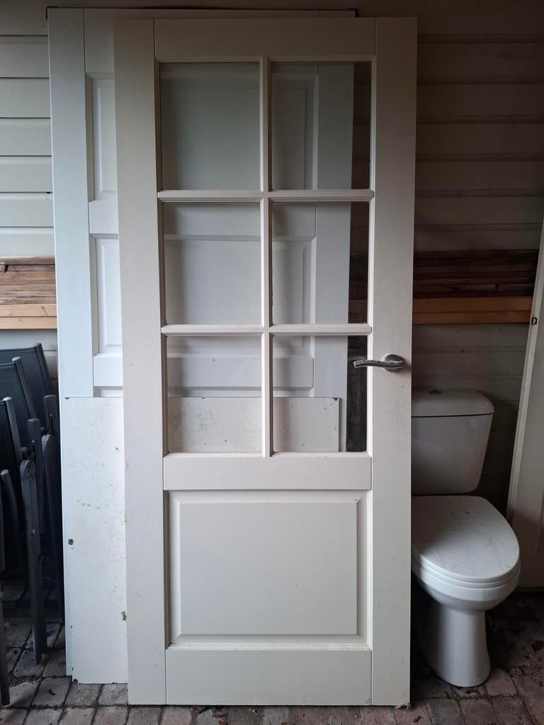 Witte binnendeur, Doe-het-zelf en Verbouw, Deuren en Horren, Ophalen, Gebruikt, Binnendeur, 200 tot 215 cm