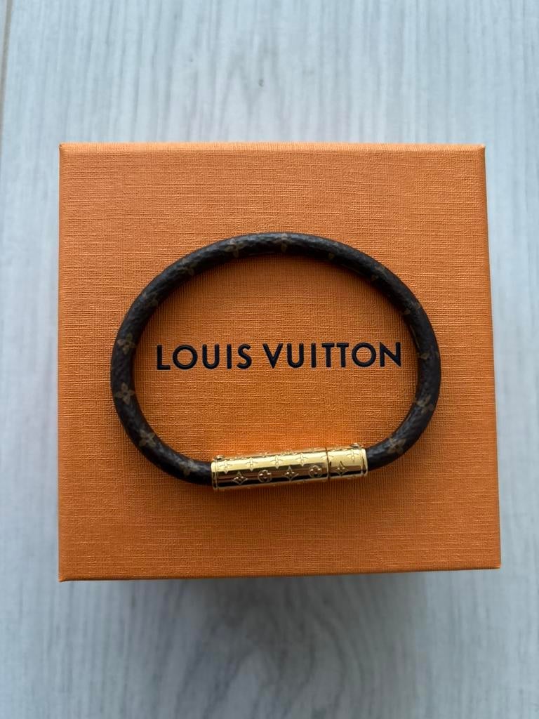 Louis Vuitton monogram armband, Ophalen of Verzenden, Zo goed als nieuw, Bruin, Leer