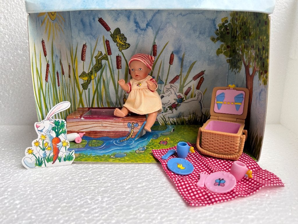 Mini baby born Picknickset met mini baby born popje, Ophalen of Verzenden, Zo goed als nieuw, Overige typen