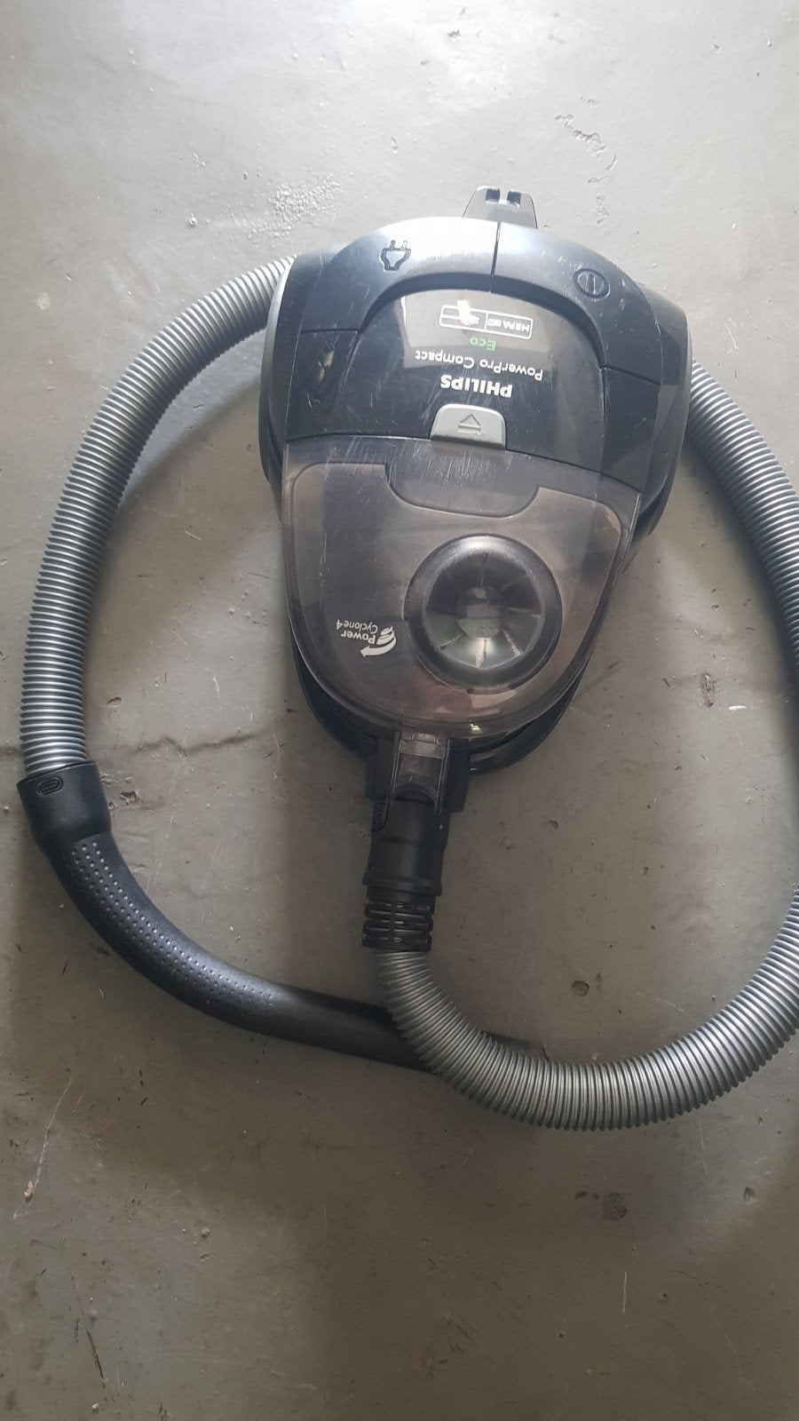 Philips PowerPro Compact Eco stofzuiger, Gebruikt, Philips, Ophalen of Verzenden, Sledestofzuiger