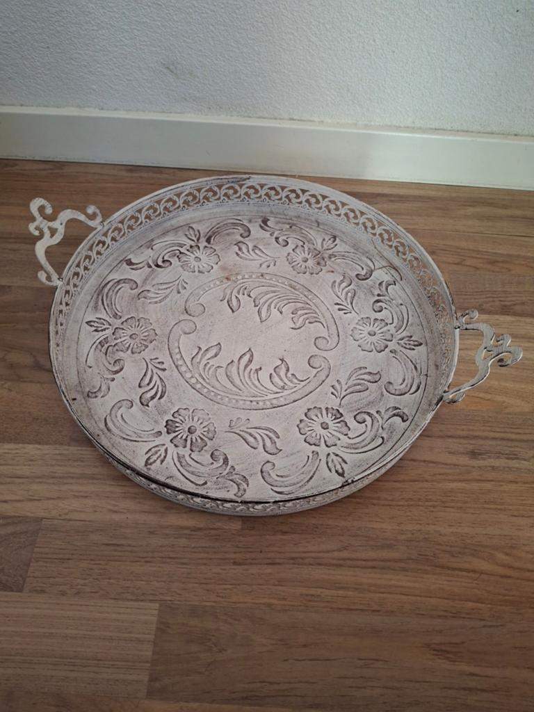 Dienblad, Huis en Inrichting, Ophalen, Gebruikt, Rond, Metaal