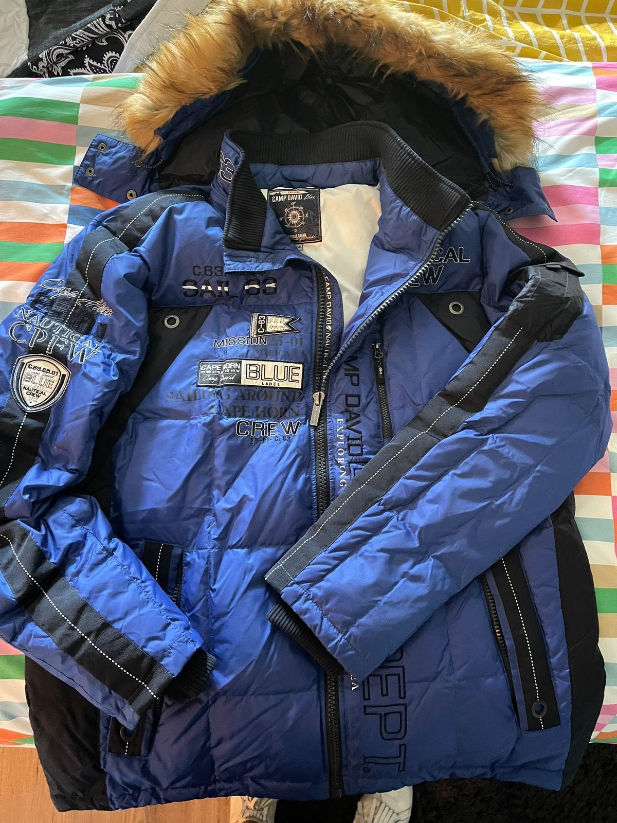 Camp David dikke winterjas XXXL, Ophalen of Verzenden, Zo goed als nieuw, Overige maten, Blauw