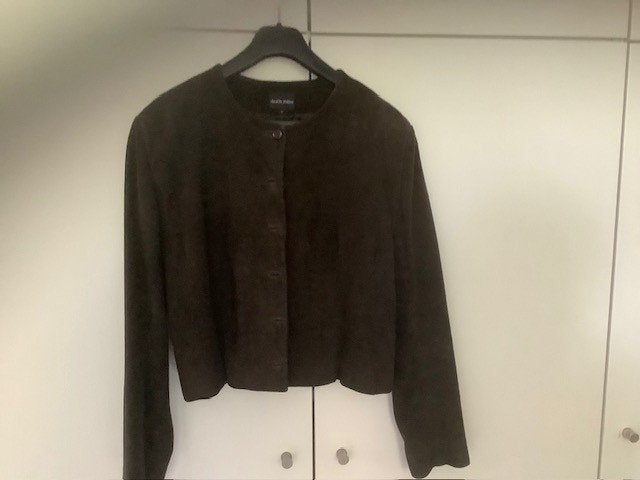 suede jasje, Bruin, Verzenden, Zo goed als nieuw, Maat 42/44 (L)