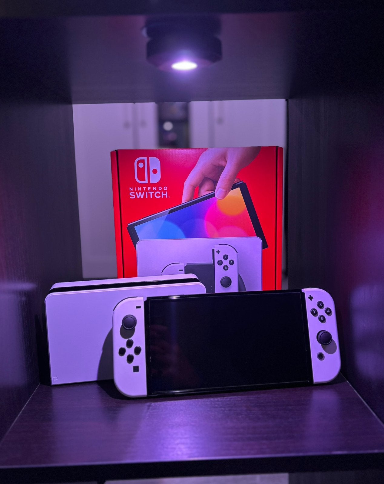 Nintendo Switch OLED+ Mario party, doos en accesoires