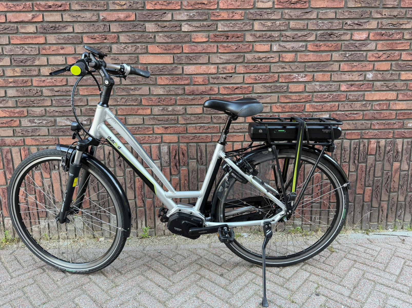 Zgn Dutch ID City elektrische damesfiets met middenmotor, Velgrem, Versnellingen, Zo goed als nieuw, Ophalen