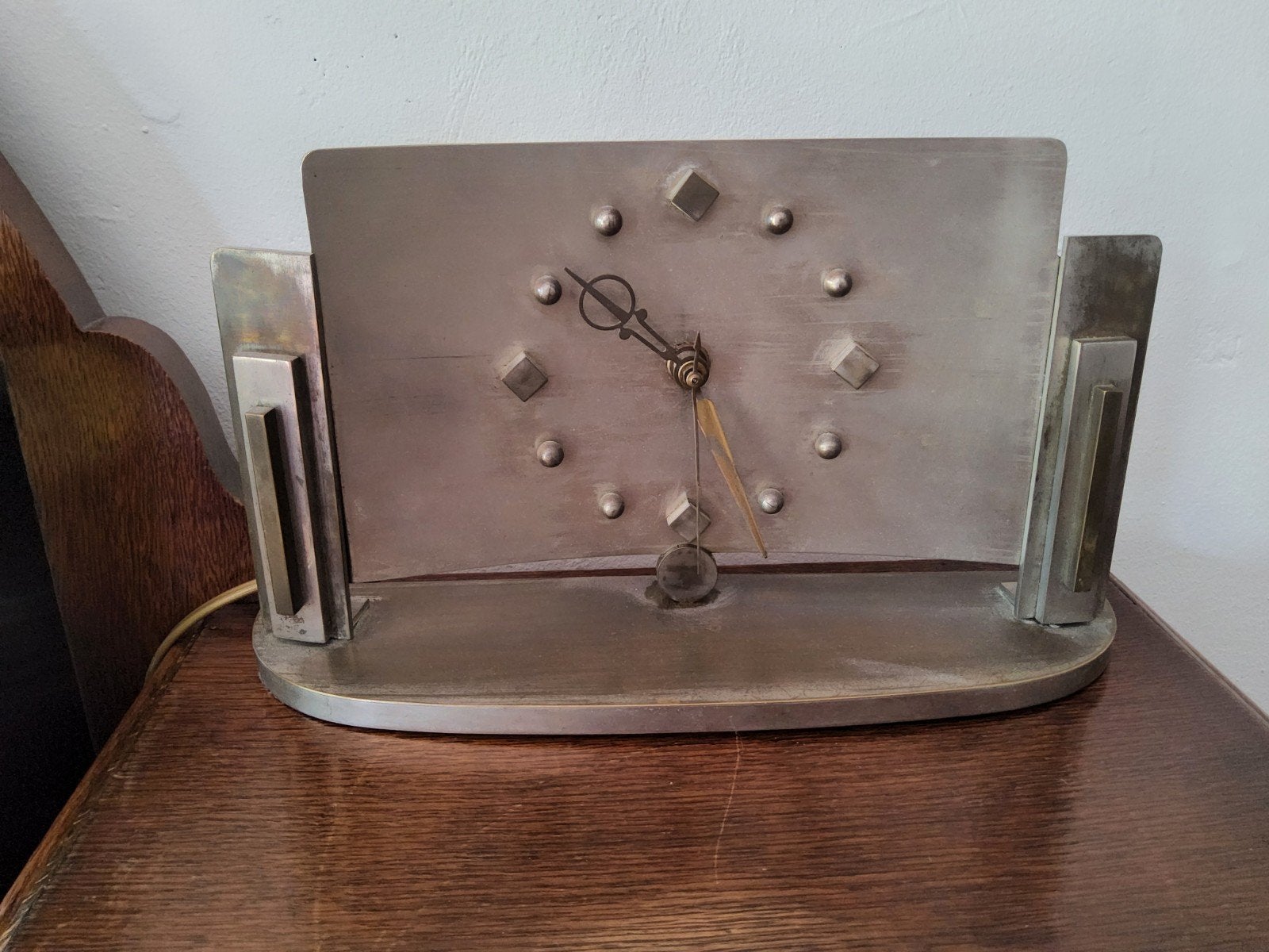 Electrische Amsterdamse School / Art Deco klok, Antiek en Kunst, Ophalen of Verzenden